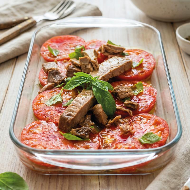 ventresca di tonno e pomodoro e basilico