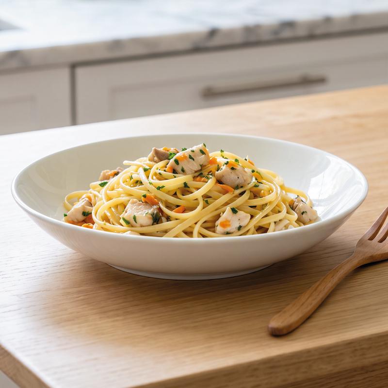 Pasta mit Bernsteinmakrele