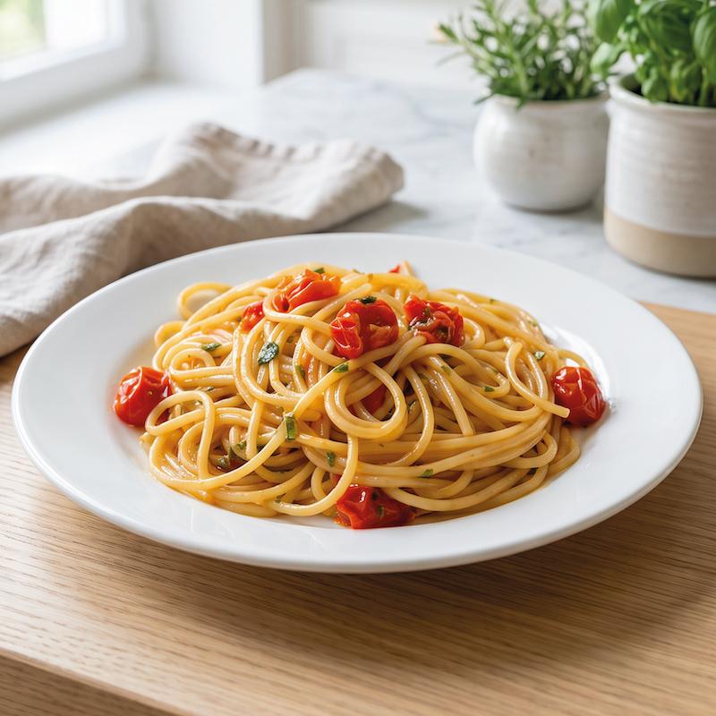 Spaghetti mit Sardellen und Kirschtomaten