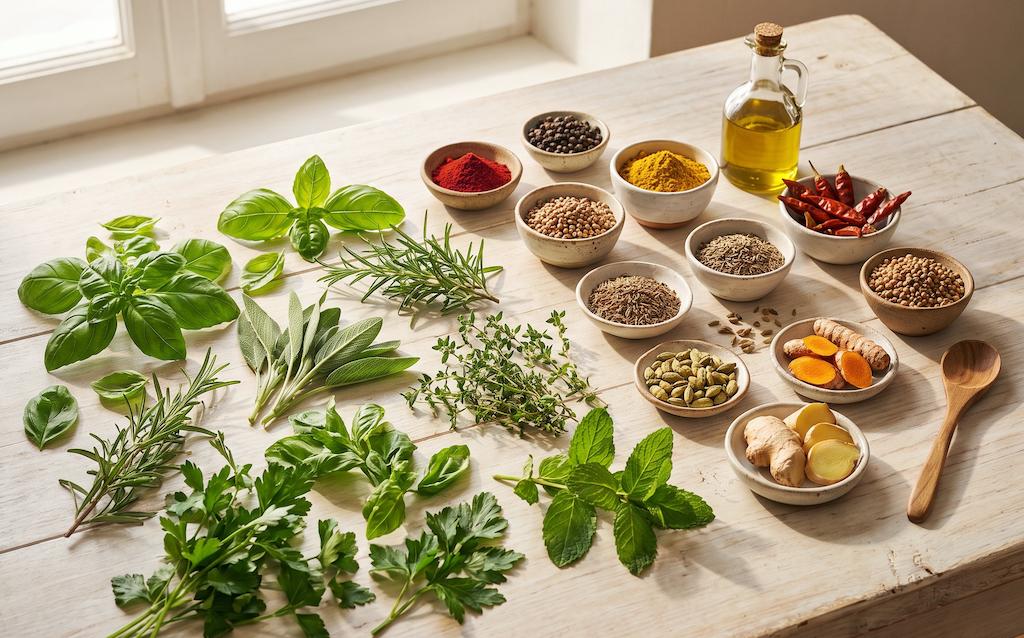 Erbe aromatiche e spezie: qual è la differenza e quando usarle