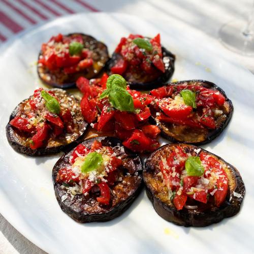 Parmigiana de berenjenas cruda